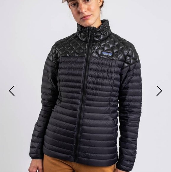 Patagonia Jackets & Coats Patagonia Alplight Down Jacket Solid Black Zip Puffer Quilted